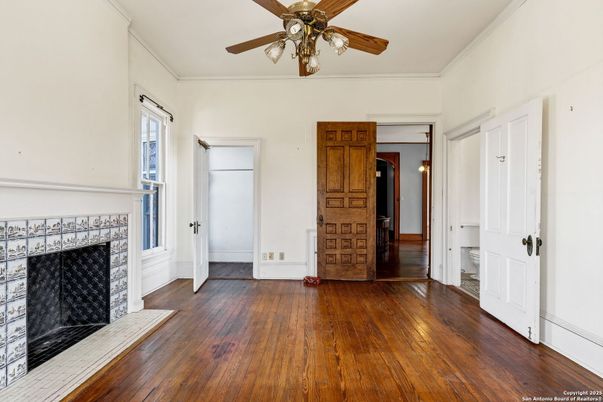 Fireplace, Interior, Wood Texture Flooring