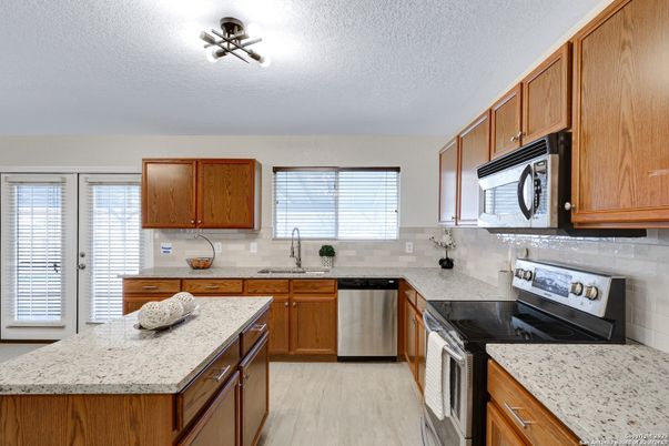 Interior, Kitchen, Wood Texture Flooring