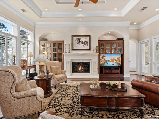Fireplace, Interior, Living room, Recessed Lighting