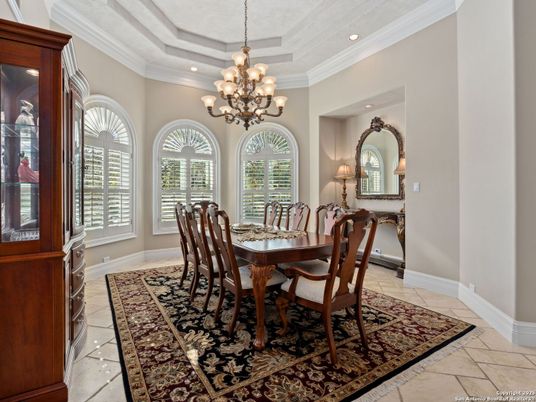 Chandelier, Dining room, Interior, Recessed Lighting