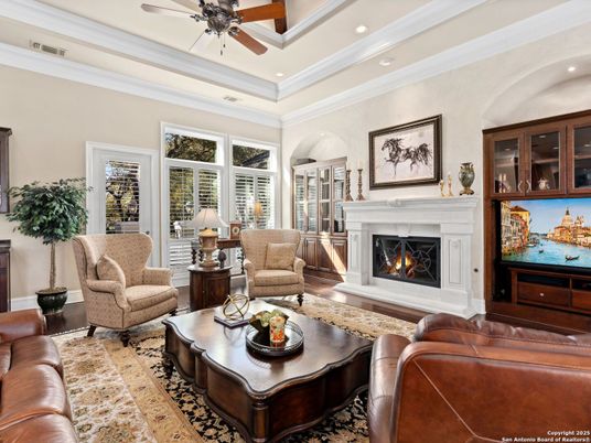Fireplace, Interior, Living room, Recessed Lighting