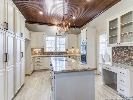Interior, Kitchen, Pendant Lights, Recessed Lighting, Wooden Ceilings