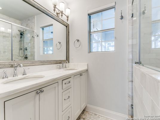 Bathroom, Dual Sink Vanities, Glass Shower, Interior
