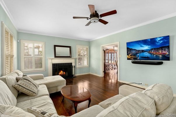 Fireplace, Interior, Living room, Wood Texture Flooring