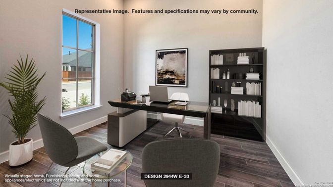 Home Office, Interior, Wood Texture Flooring