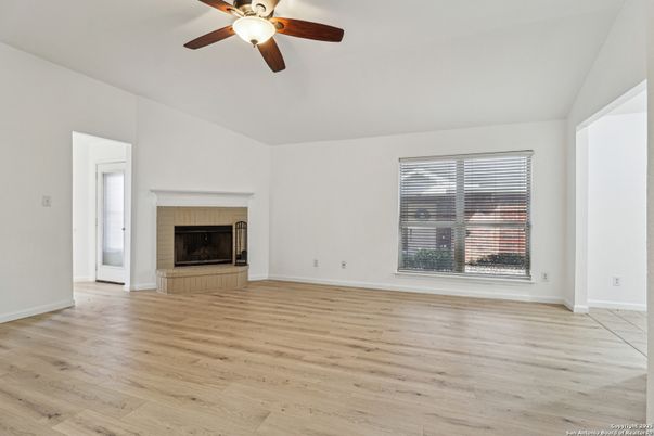 Empty room, Fireplace, Interior, Wood Texture Flooring