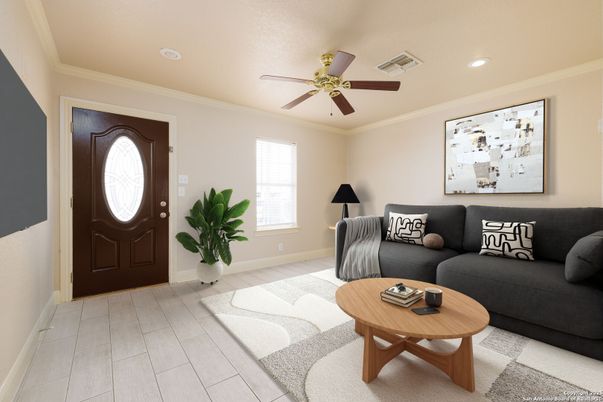 Interior, Living room, Recessed Lighting