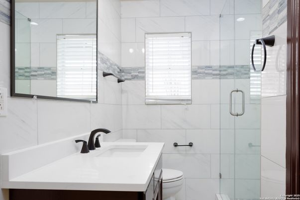 Bathroom, Glass Shower, Interior, Marble Walls