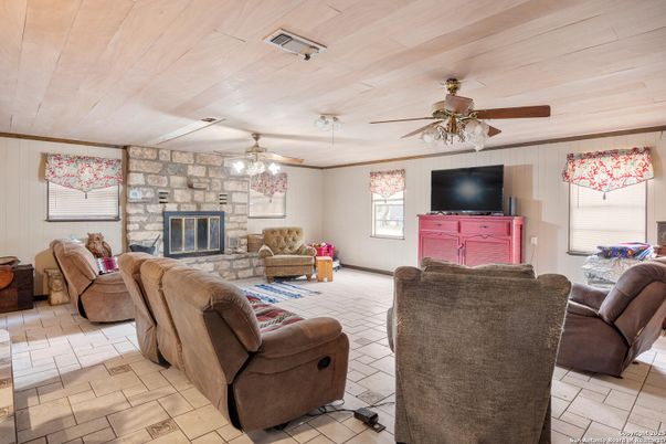 Fireplace, Interior, Living room, Stone Walls, Wooden Ceilings