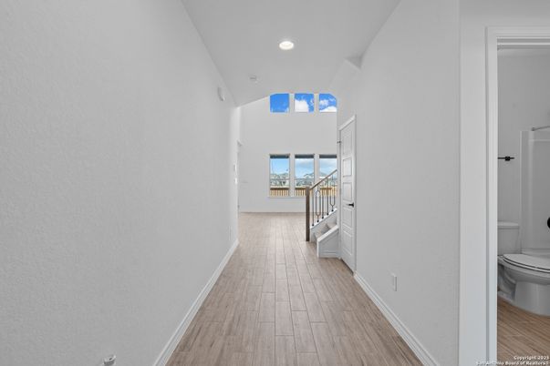 Bathroom, Interior, Recessed Lighting, Wood Texture Flooring