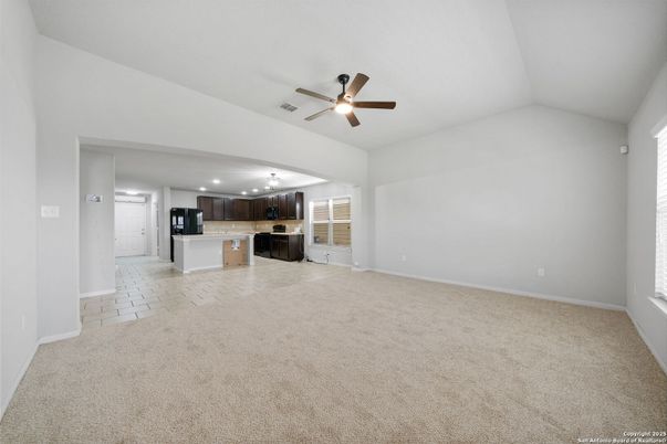 Empty room, Interior, Kitchen, Recessed Lighting, Stainless Steel Appliances