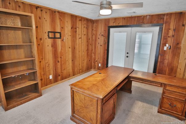 Home Office, Interior, Wooden Walls