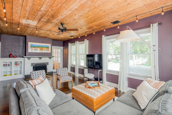 Fireplace, Interior, Living room, Wooden Ceilings, Wood Texture Flooring
