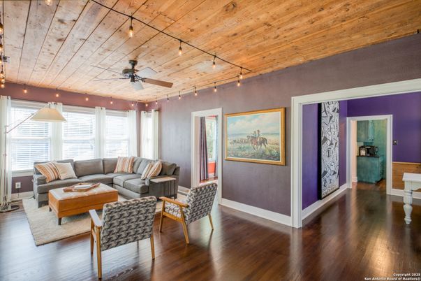 Interior, Living room, Recessed Lighting, Wooden Ceilings, Wood Texture Flooring