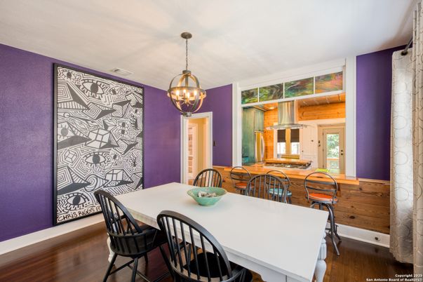 Chandelier, Dining room, Interior, Kitchen, Pendant Lights, Wooden Ceilings, Wood Texture Flooring