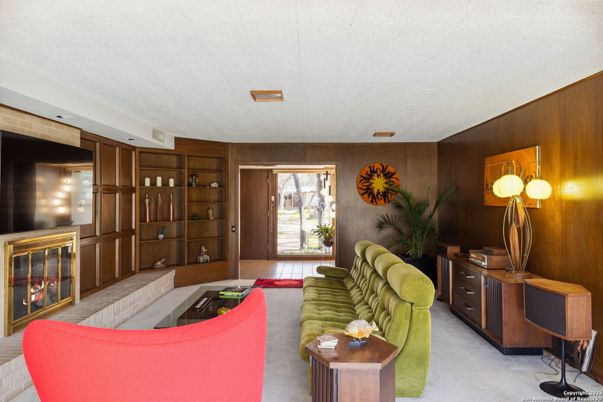 Interior, Living room, Wooden Walls
