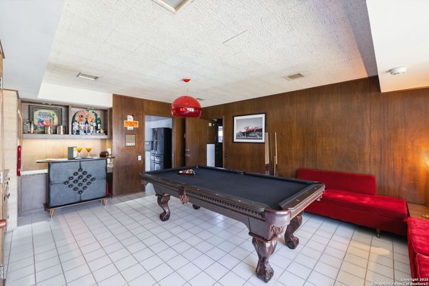 Billiard Table, Game Room, Interior, Wooden Walls