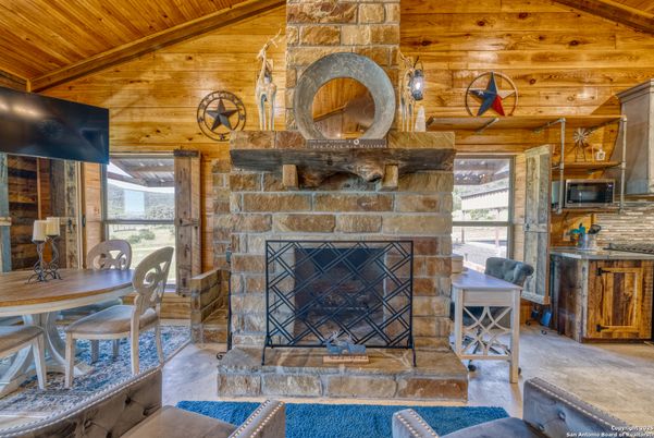 Dining room, Fireplace, Interior, Wooden Beams, Wooden Ceilings, Wooden Walls