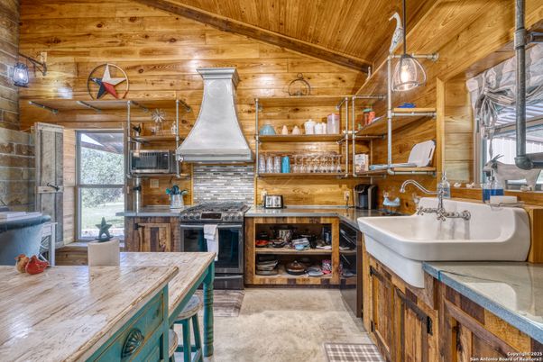 Interior, Kitchen, Pendant Lights, Wooden Ceilings, Wooden Walls
