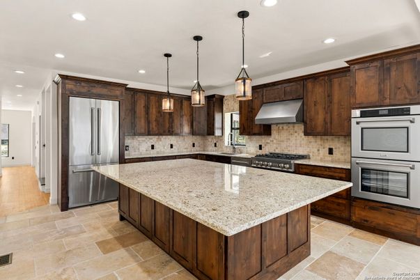 Interior, Kitchen, Pendant Lights, Recessed Lighting, Stainless Steel Appliances