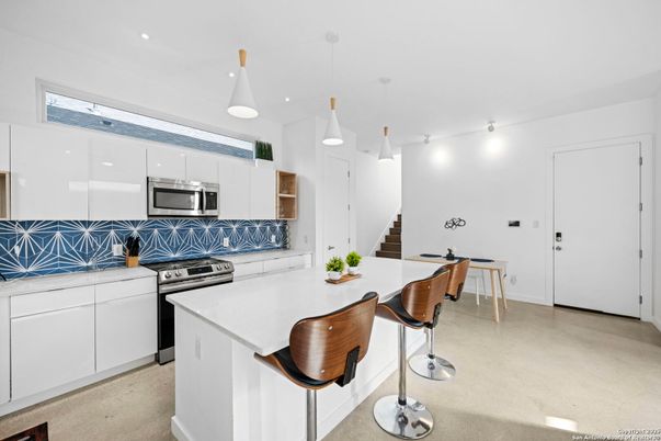 Interior, Kitchen, Pendant Lights, Recessed Lighting, Stainless Steel Appliances