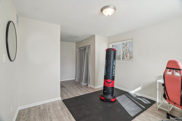 Fitness Equipment, Interior, Wood Texture Flooring
