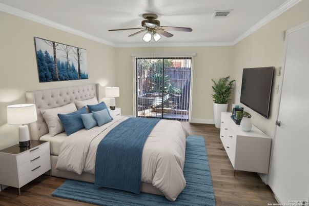Bedroom, Interior, Wood Texture Flooring