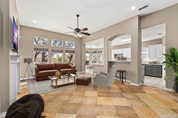 Dining room, Interior, Kitchen, Living room, Recessed Lighting