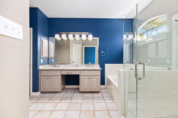 Bathroom, Dual Sink Vanities, Glass Shower, Interior