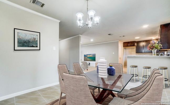 Chandelier, Dining room, Interior, Kitchen, Recessed Lighting