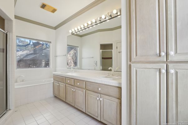 Bathroom, Dual Sink Vanities, Interior, Tile Countertops