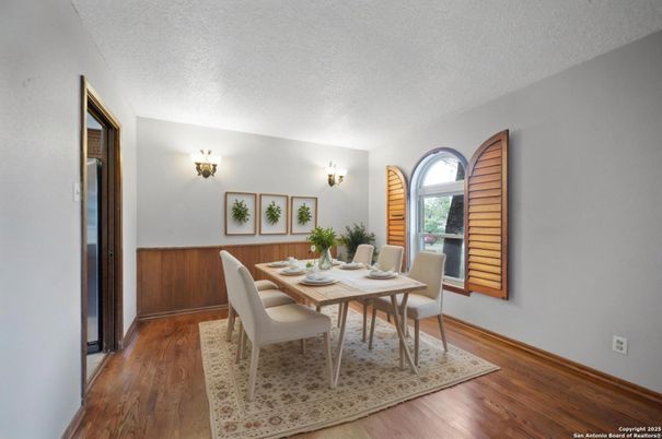 Dining room, Interior, Wood Texture Flooring