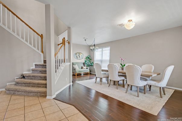 Chandelier, Dining room, Interior, Wood Texture Flooring
