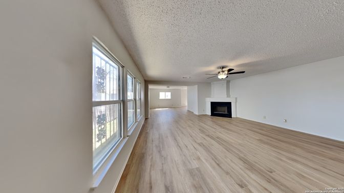 Empty room, Fireplace, Interior, Wood Texture Flooring