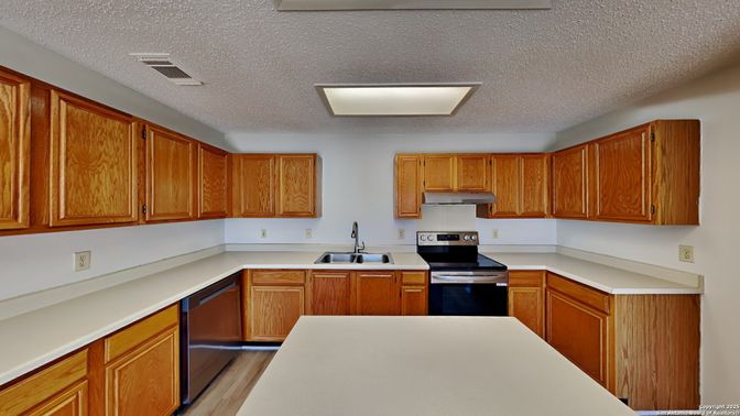 Interior, Kitchen, Wood Texture Flooring