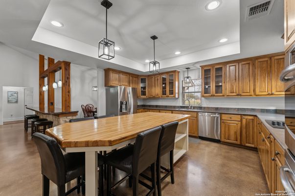 Interior, Kitchen, Pendant Lights, Recessed Lighting, Stainless Steel Appliances