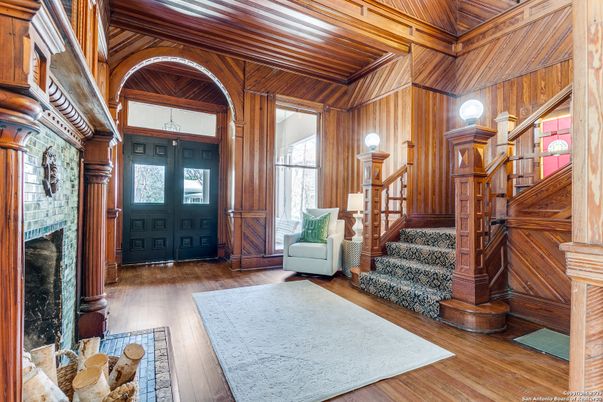 Fireplace, Interior, Wooden Ceilings, Wood Texture Flooring, Wooden Walls