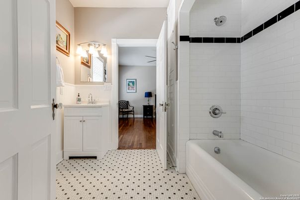Bathroom, Interior, Wood Texture Flooring
