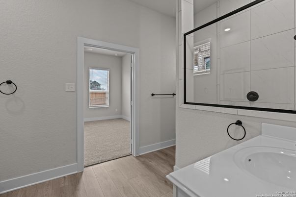 Bathroom, Interior, Wood Texture Flooring