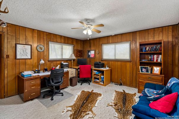 Home Office, Interior, Wooden Walls