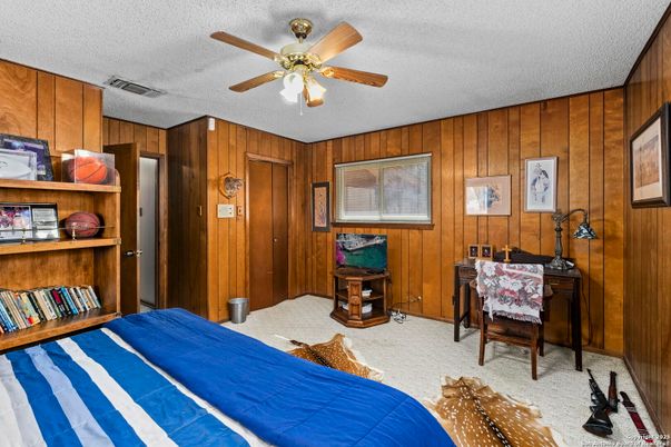 Bedroom, Home Office, Interior, Wooden Walls