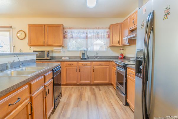 Interior, Kitchen, Wood Texture Flooring