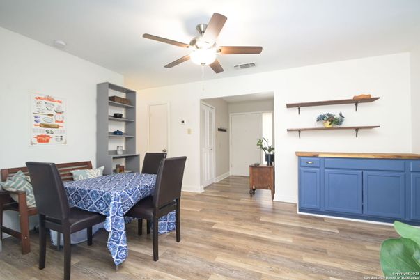 Dining room, Interior, Wood Texture Flooring