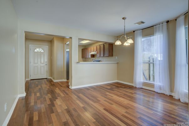 Interior, Kitchen, Pendant Lights, Wood Texture Flooring