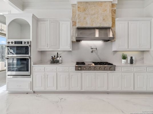 Interior, Kitchen, Marble, Stainless Steel Appliances