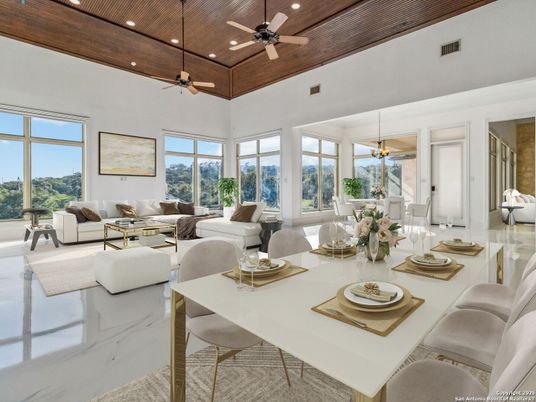 Dining room, Interior, Living room, Recessed Lighting, Wooden Ceilings