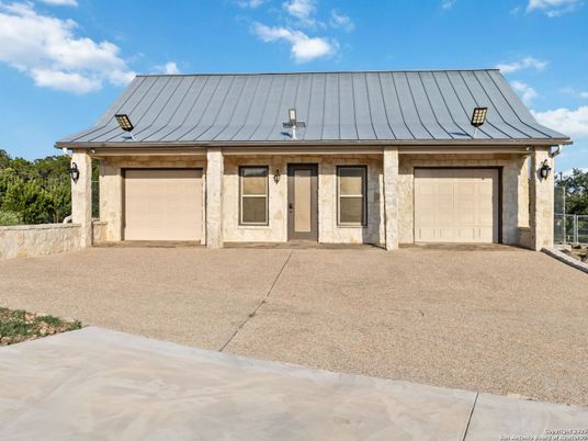 Attached, Exterior, Facade, Solar Panels, Ranch