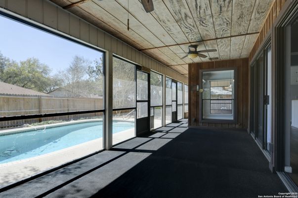 Interior, Pool, Sun Room, Wooden Ceilings
