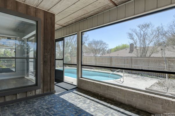 Interior, Pool, Sun Room, Wooden Ceilings