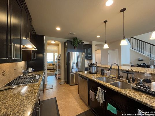 Interior, Kitchen, Pendant Lights, Recessed Lighting, Stainless Steel Appliances
